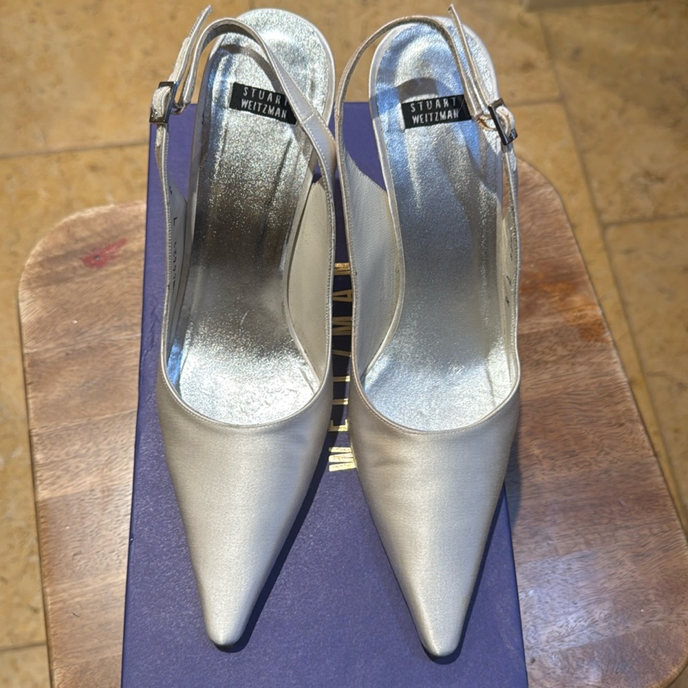 Stuart Weitzman satin stiletto